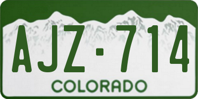 CO license plate AJZ714