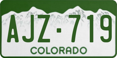 CO license plate AJZ719