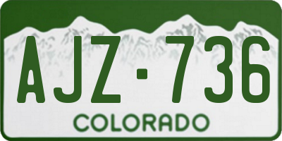 CO license plate AJZ736