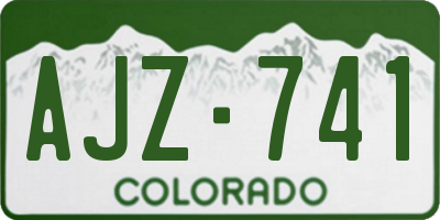 CO license plate AJZ741