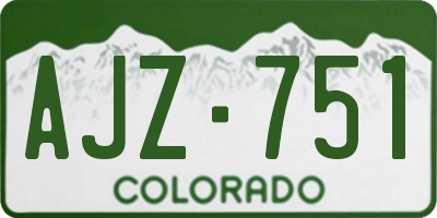 CO license plate AJZ751