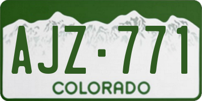CO license plate AJZ771