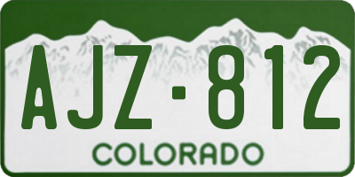 CO license plate AJZ812