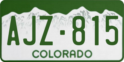 CO license plate AJZ815