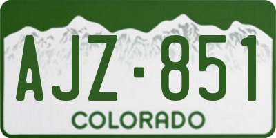 CO license plate AJZ851