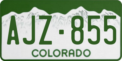 CO license plate AJZ855