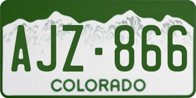 CO license plate AJZ866