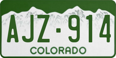 CO license plate AJZ914