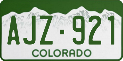 CO license plate AJZ921