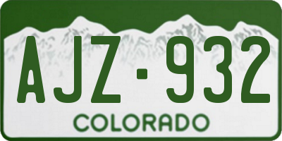 CO license plate AJZ932