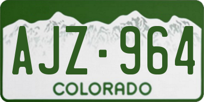 CO license plate AJZ964