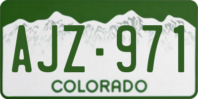 CO license plate AJZ971