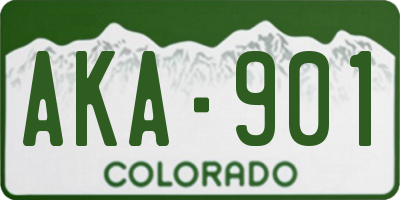 CO license plate AKA901