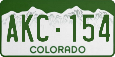 CO license plate AKC154