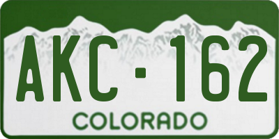 CO license plate AKC162