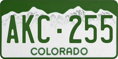 CO license plate AKC255