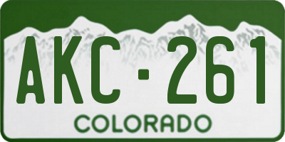 CO license plate AKC261
