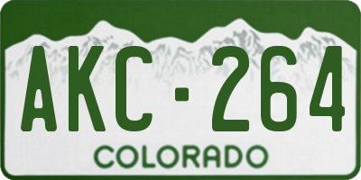 CO license plate AKC264