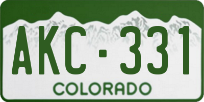 CO license plate AKC331