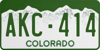 CO license plate AKC414