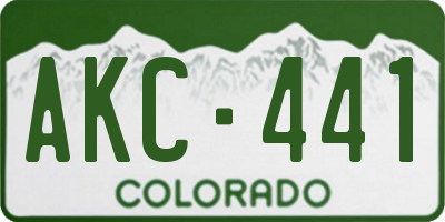 CO license plate AKC441