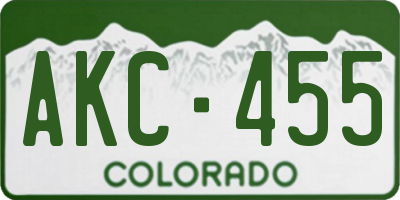 CO license plate AKC455