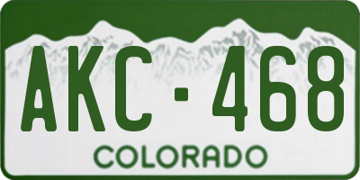CO license plate AKC468
