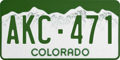 CO license plate AKC471