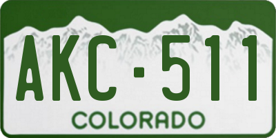 CO license plate AKC511