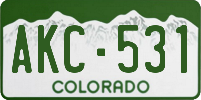 CO license plate AKC531