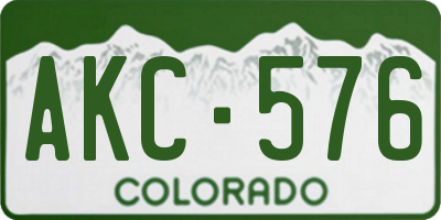 CO license plate AKC576