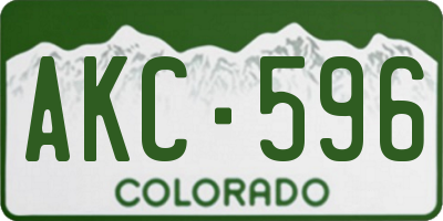 CO license plate AKC596