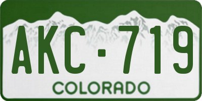 CO license plate AKC719