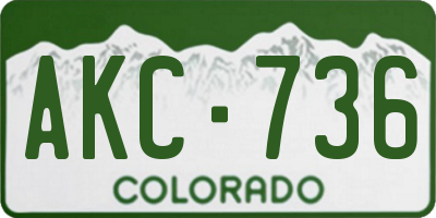 CO license plate AKC736