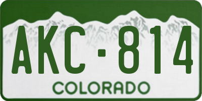 CO license plate AKC814