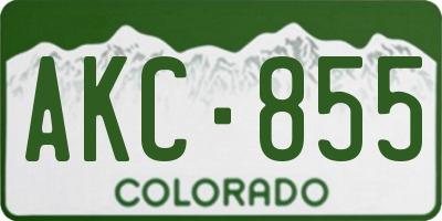 CO license plate AKC855