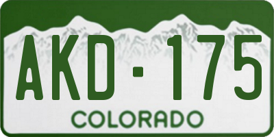 CO license plate AKD175