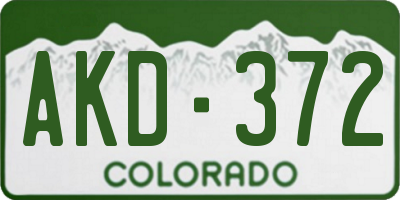 CO license plate AKD372