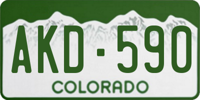 CO license plate AKD590