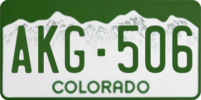 CO license plate AKG506