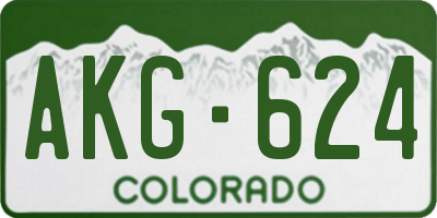 CO license plate AKG624