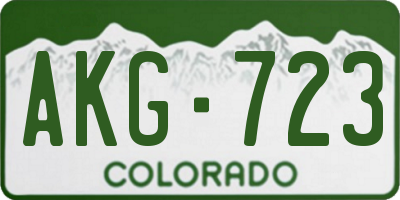 CO license plate AKG723