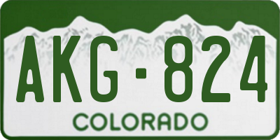 CO license plate AKG824