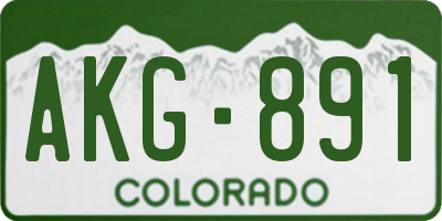CO license plate AKG891
