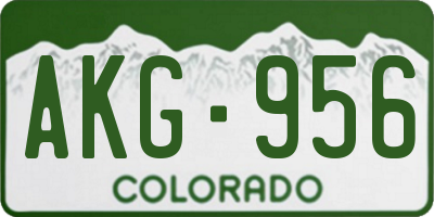 CO license plate AKG956