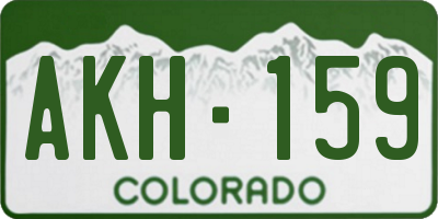 CO license plate AKH159