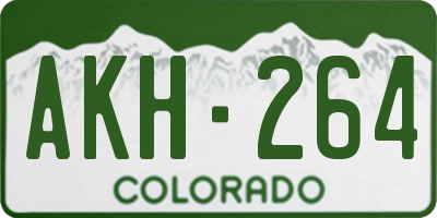 CO license plate AKH264