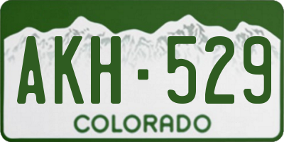 CO license plate AKH529