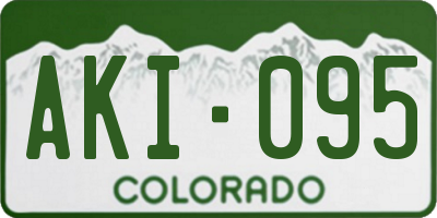 CO license plate AKI095