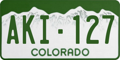 CO license plate AKI127